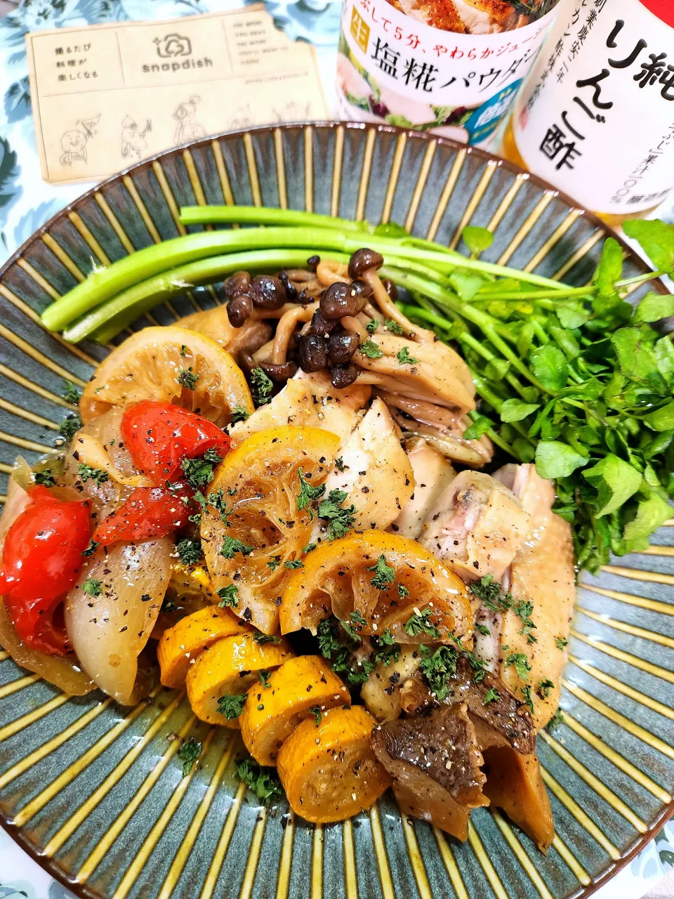 @きなこさんの料理 🔷STAUB 🍋鶏肉の檸檬煮🔷→→🔷☀天日干し野菜いり🔷|@きなこさん