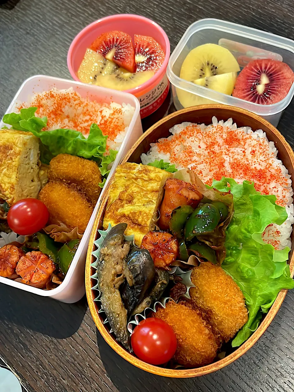 ナス肉味噌と魚フライ弁当|雑草シェリーさん