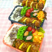 唐揚げレモンソース弁当❤小学校の給食風☺|みちゅあしさん