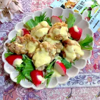 塩竜田揚げの味噌マヨソースがけ✨