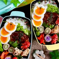 ロコモコ弁当|Akiyoෆ¨̮⑅さん