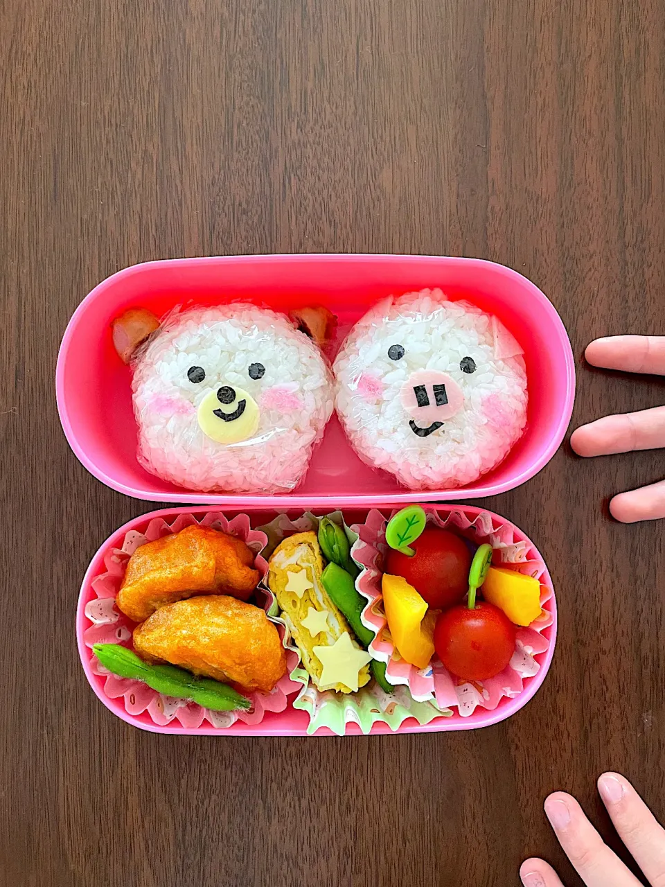 遠足のお弁当🐻🐷☀️|みーぬさん