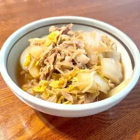 白菜と豚肉ともやしのポン酢蒸し煮|ちろるろさん