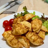 ポテトとコーンとチーズの揚げ餃子