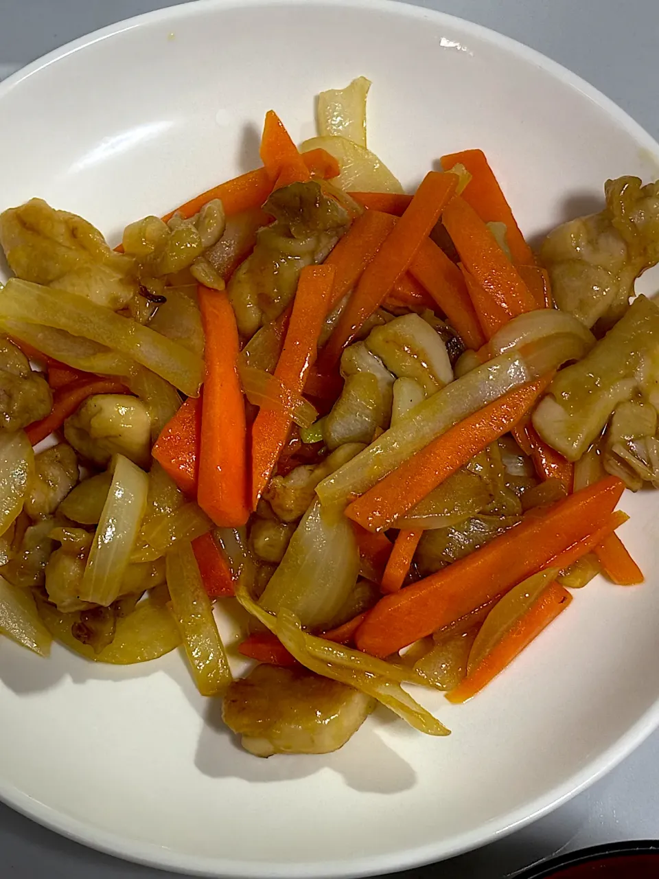 鶏肉と人参玉ねぎの炒め物|ゆうこさん