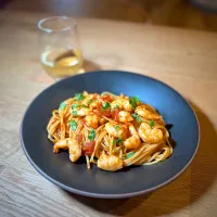 スパゲッティ 海老のトマトソース