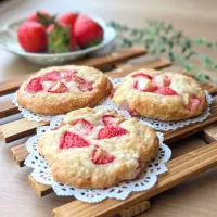 marichさんのフレッシュいちごクッキー🍓💕