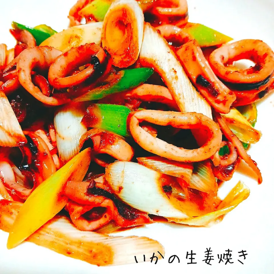 ご飯もお酒もすすんじゃう♬いかの生姜焼き|あんみっちゃんさん