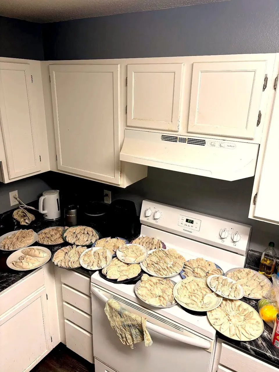 塩糀パウダーと粒味噌で餃子／包むのは多国籍の皆で♡／留学中の息子が作った大量餃子|チョコさん