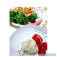 よだれ鶏といちごとブラッターのカプレーゼ|💟しゅる姫さん