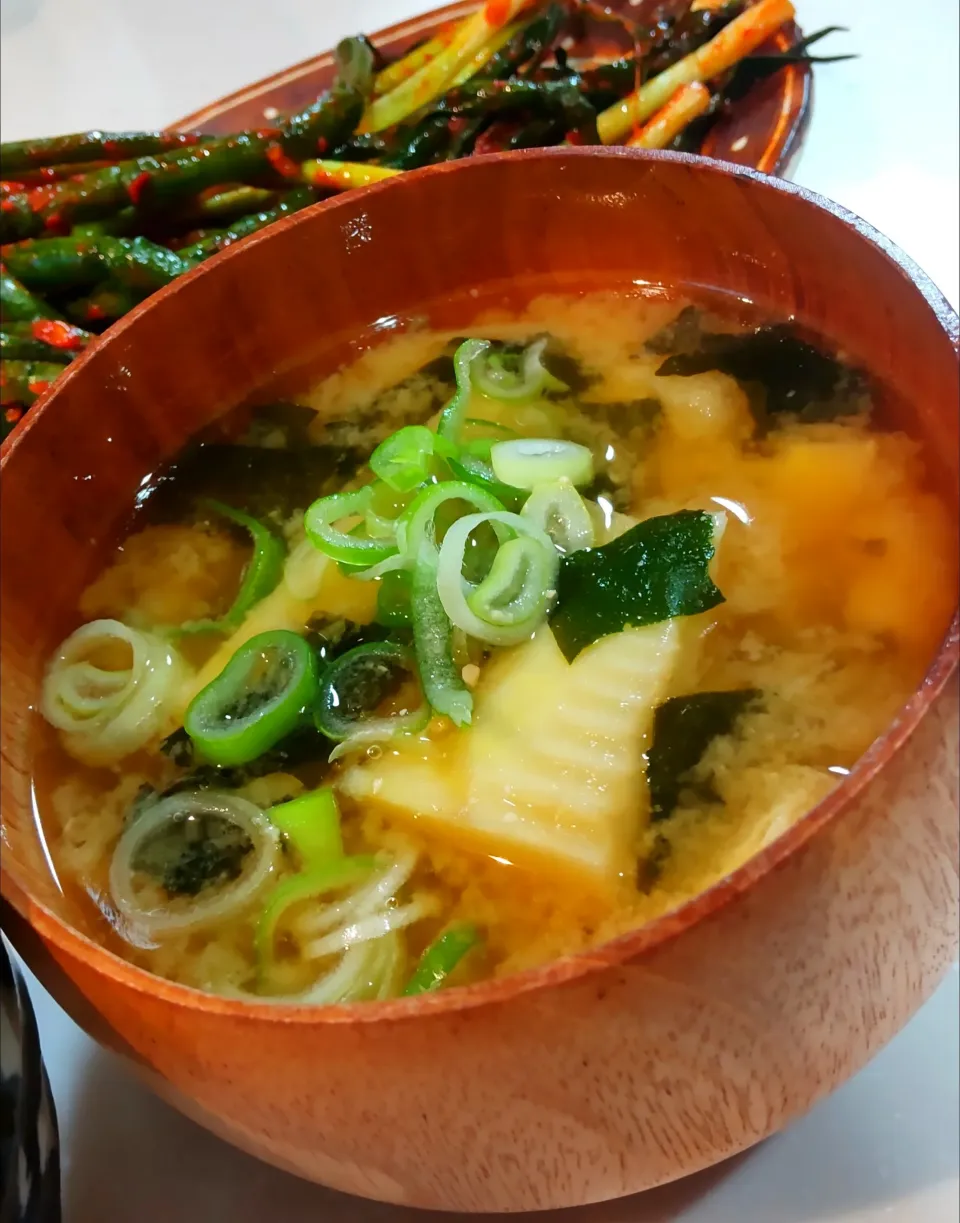 たけのこ味噌汁|ポコさん