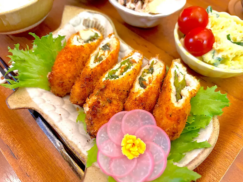 ささみの梅しそチーズフライ|すずさん