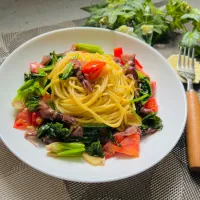 「ホタルイカとほうれん草のパスタ」|バシュランさん