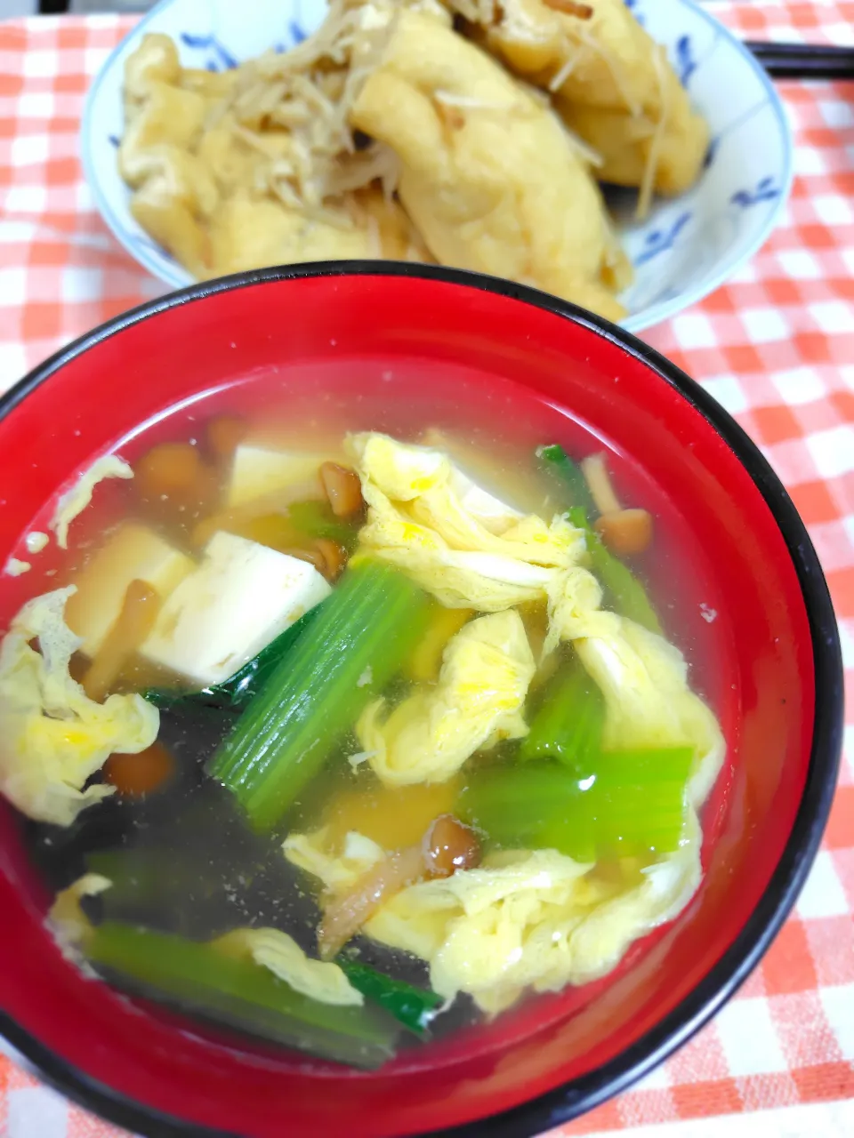 お豆腐となめこのたまごスープ|藤さんちのごはんさん