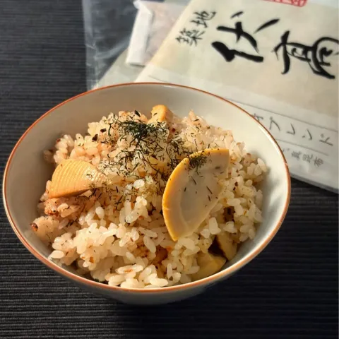 「伏髙監修 だしパック」を使ってみたSnapdishの料理・レシピ写真:伏高のだしで 筍とだしがらの炊き込みご飯