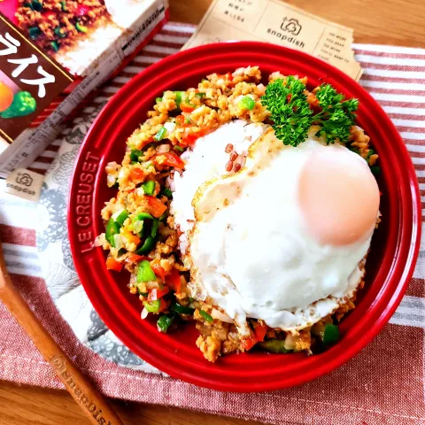 「大豆のお肉　ガパオライスの素」を使ってみたSnapdishの料理・レシピ写真:マルコメガパオライス❗