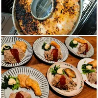 焼きキャベツメンチ　かぼちゃフリッター　ほうれん草|m aさん