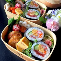 ふたりのお弁当🍱 ~海鮮巻き|とんちんさん