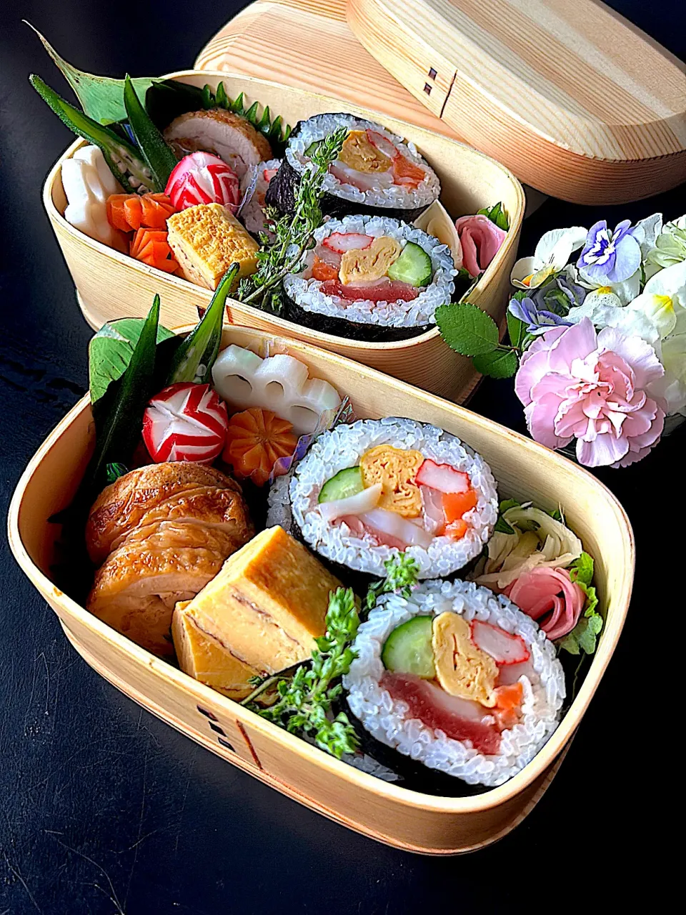 ふたりのお弁当🍱 ~海鮮巻き|とんちんさん