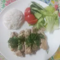 海南チキン(レンチンでも工夫して、ふっくら加熱)|はやとさん