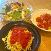 ベーコンとトマトのパスタ|ハミルトンさん
