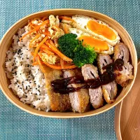 ミルフィーユカツ弁当　茶巾煮卵|ジャイママさん