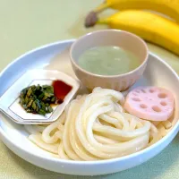 豆乳韮ヴィシソワーズうどん　韮辛味醤油漬け添え|マニラ男さん