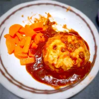 母の手作りチーズハンバーグです。めちゃくちゃ美味しくて大好きです。|ひなつぶさん