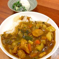カレーライス　胡瓜サラダ|とゆあさん