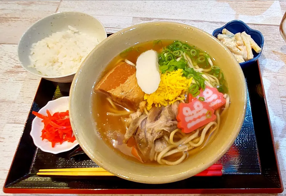 特製沖縄そばセット|きつねさん