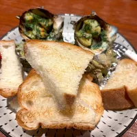 5月15日・和食アラカルト・⑦サザエパン（お店の名物との事？）|山勝さん