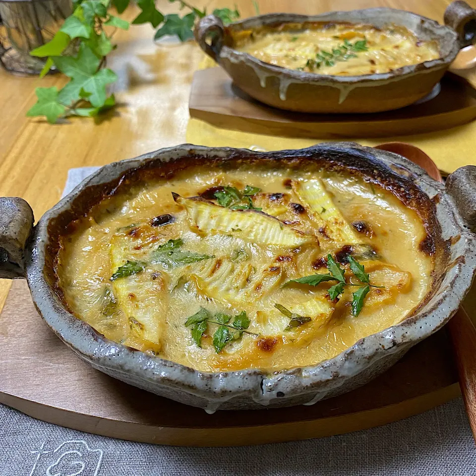 七海さんの料理 春香る 筍と木の芽味噌グラタン|sakurakoさん