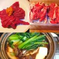 会津名産馬刺しと馬肉のすき焼き〜😋| quitaさん