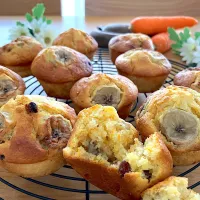 ＊完熟バナナのマフィン🍌＊千切り人参とレーズン入り🥕＊お野菜おやつ＊|＊抹茶＊さん