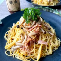 SnapdishさまYouTubeキャンペーン💓醤油こうじ de ツナとベーコンとしめじの和風パスタ