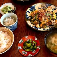 晩ごはん♯今年初！♯ゴーヤチャンプル|小松菜さん