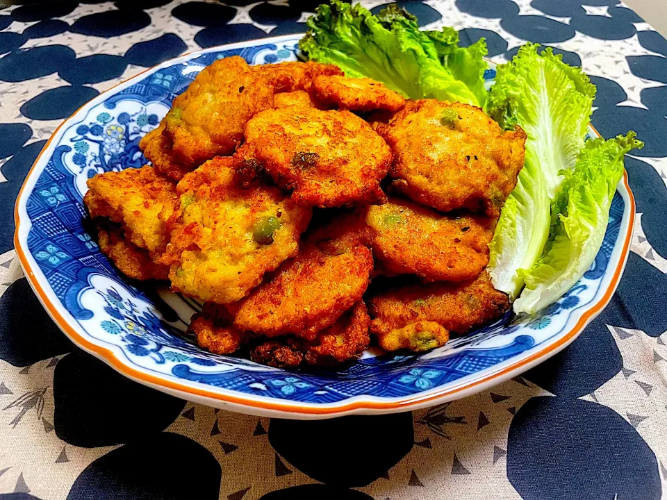 山芋と鶏挽き肉のふんわり揚げ|ももさん