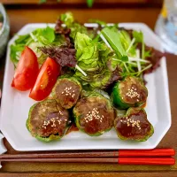 ピーマンの肉詰め🫑