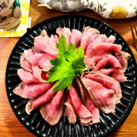 いつものローストビーフ🐮マルコメ塩麹パウダーで