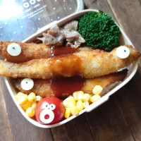 漢の…次女用🍱ししゃもフライ弁当|ᵏᵒᵘさん