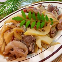 たけのこ豚肉甘辛炒め|ポコさん