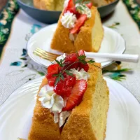 シフォンケーキ　🍓サンド|富士子🍒🐰🍓さん