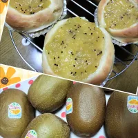 🥝GOLDキウイのジャムたっぷりパン| みよぱさん