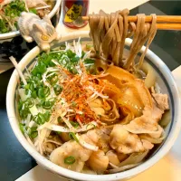 車麩入りの肉玉蕎麦(玉は玉子でなく玉ねぎ)|Takeshi  Nagakiさん