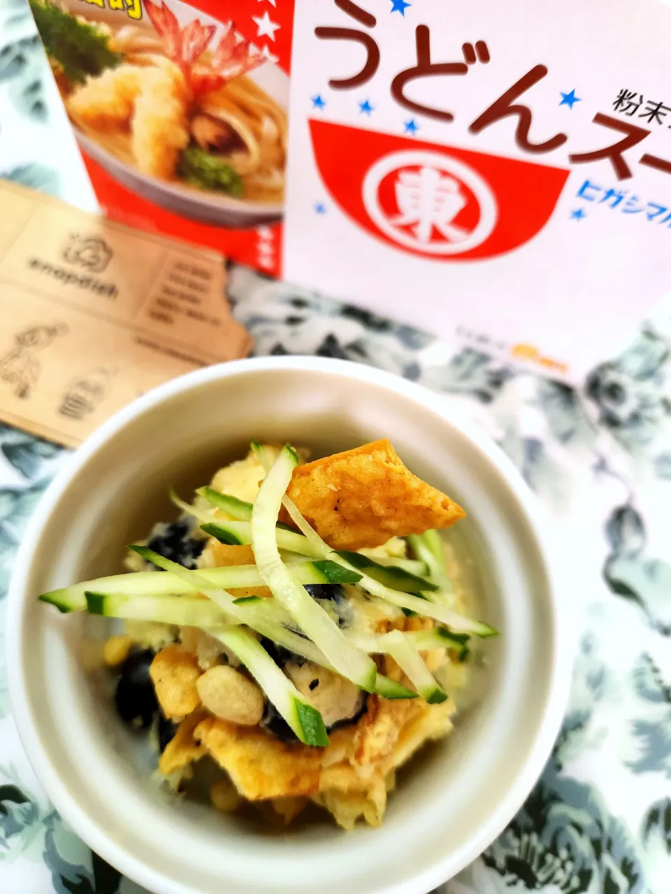 🔷🥔新じゃがde黒豆と明太子いりポテサラ本気の天かすのせ🔷|@きなこさん