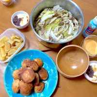 ミルフィーユ鍋とサータアンダギーの謎の組み合わせ(*ꆤ.̫ꆤ*)|さくたえさん
