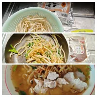 2025/05/20食事メニューは業務用味噌喜多方ラーメンを利用して手作りチャーシュー&もやし&韮の福島県南会津産唐辛子にんにく和えもトッピング|Tarou  Masayukiさん