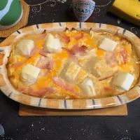 3種のチーズとハムとキャベツのオートミール餅グラタン|enarinさん