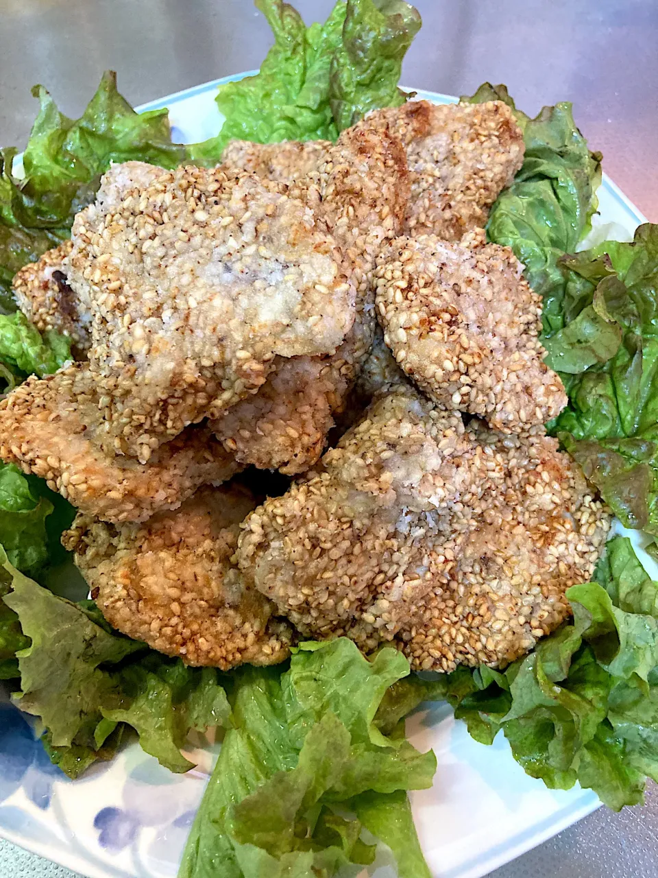 鶏胸肉のゴマまぶし|ちいこさん
