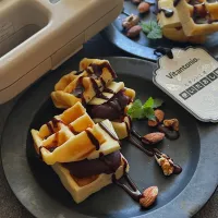 ビタントニオ使いたおし隊ワッフル＆ホットサンドベーカー/ワッフルプレートで米粉のワッフルアンバサダーサンド|chiaki3（平川ちあき）さん